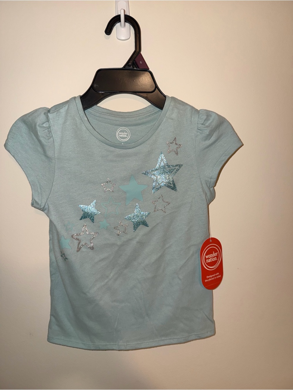 wonder nation Light Blue Short Sleeve Star Tee